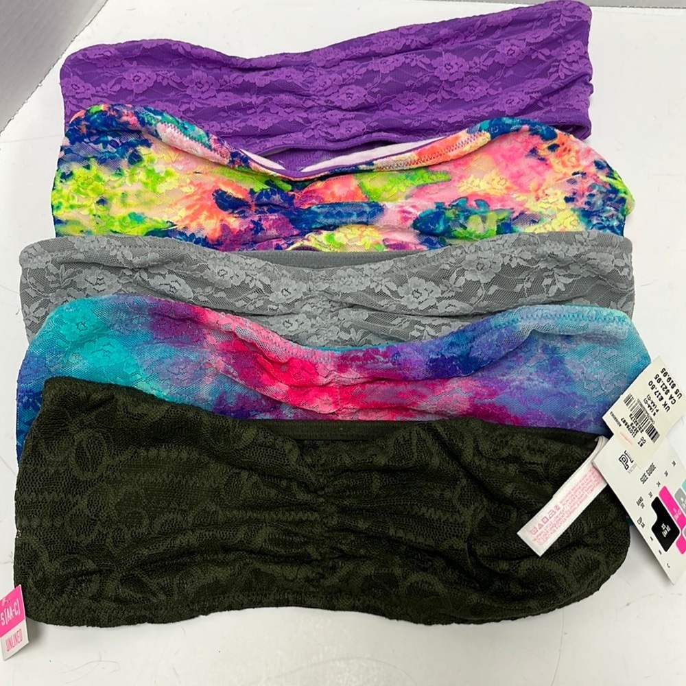 Pink by Victoria Secret lace bandeau 5 pack!